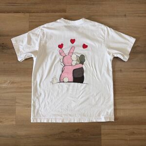 KAWS X Andy Warhol Bunny & BFF Graphic White Shirt Size Medium Urban Streetwear